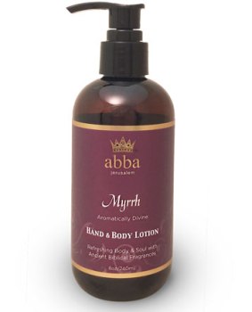 Myrrh Hand & Body Lotion w/Pump 8oz - Abba Oils Ltd